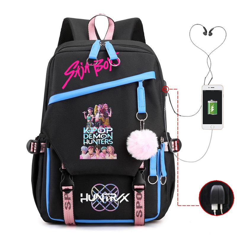Animation Peripheral Printing Korean Version Style Children'S Backpack College Style Junior High School Student Leisure Schoolbag