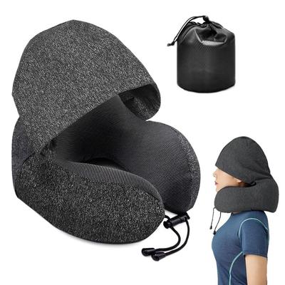 Travel Pillow Hooded U-Shaped Pillow Cushion Multifunctional Neck Pillow Aircraft Travel Accessories Sleeping Pillows