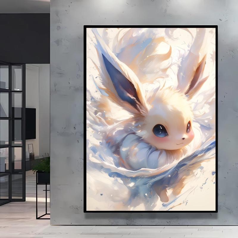Hot Selling Anime Pokemon Lucario High Quality Retro Canvas Poster HD Printing Home Living Room Decor Holiday Gift Classic