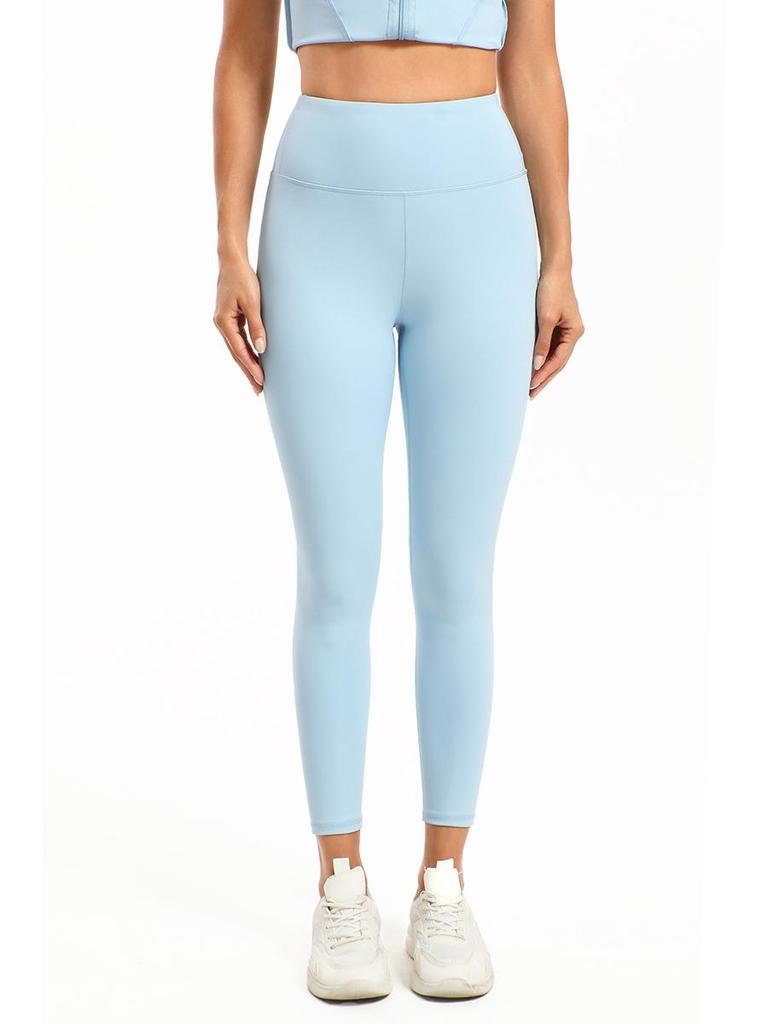 Women's High-Waisted Yoga Pants, Anti-Roll, Butt Lifting, Tummy Control, Cropped Peach Outerwear
