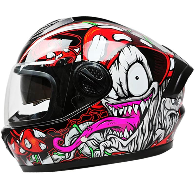Dual Lens Full Face Helmet Electric Scooter Universal Men Women All Seasons Safety With Neck Warmer