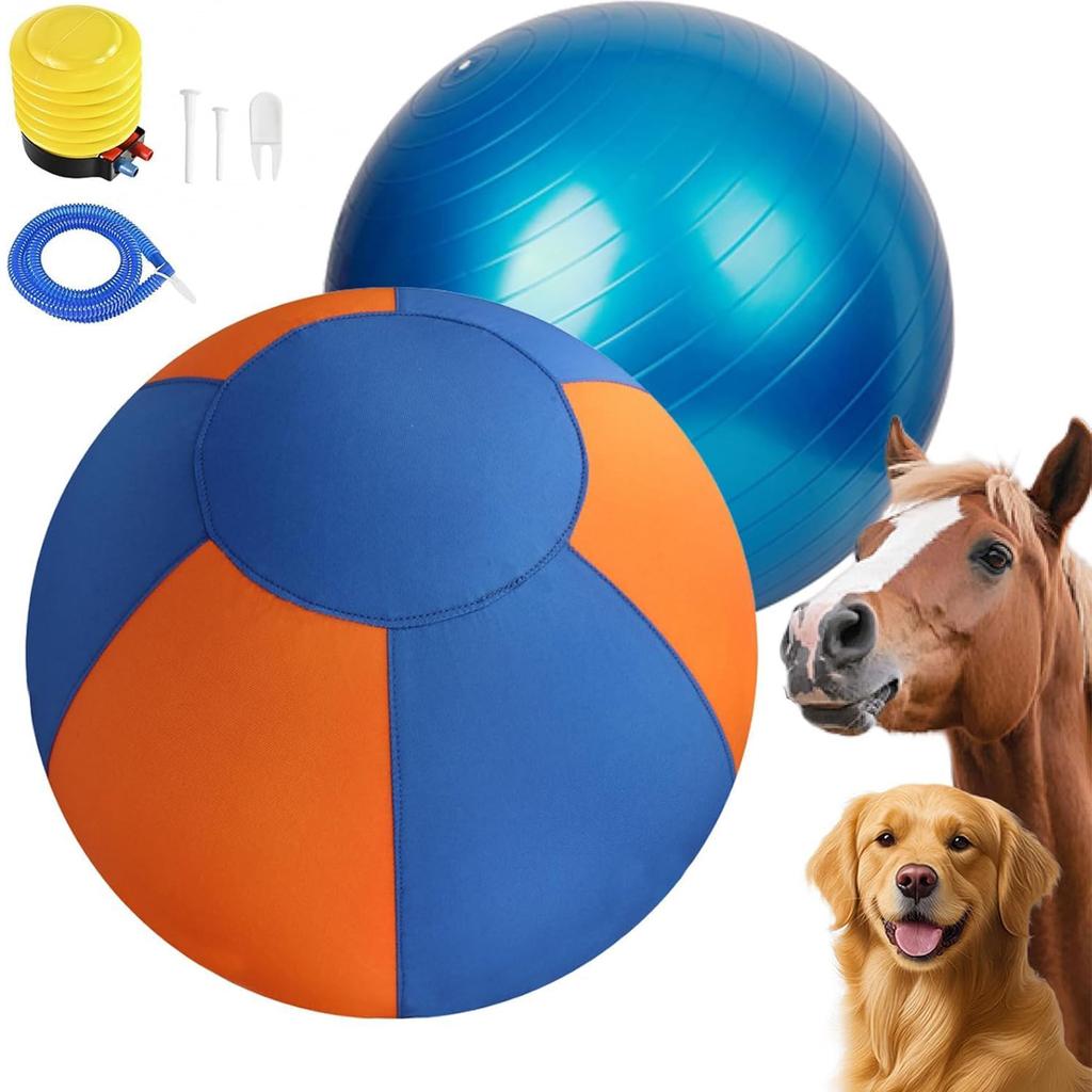 Herding Ball for Dogs with Protective Cover & Pump Interactive Dog Toy To Keep Them Busy Outdoor Training & Backyard Play