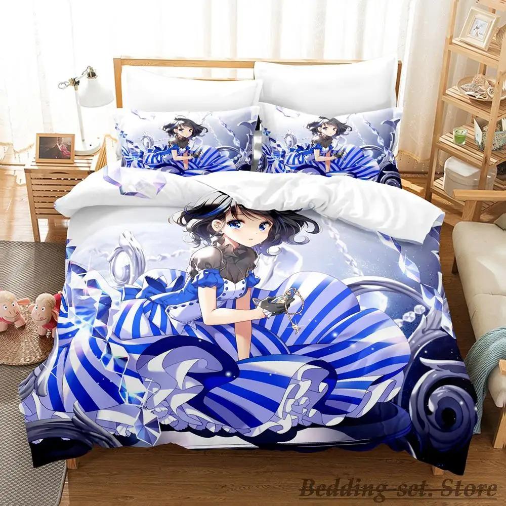 Comfortable Anime Print Bedding Set With Duvet Cover And Pillowcases Single Twin Full Queen King Sizes For Adults And Kids