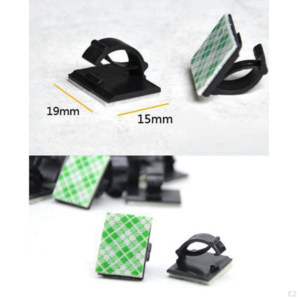 50 sztuk klipsów organizujących kable, zacisków, samoprzylepnych wsporników do mocowania przewodów, uchwytów na kable do PC, biura, TV