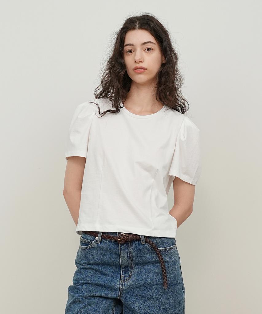 PAUL&ALICE Puff Round Neck Tee / 2 Colors