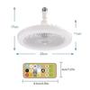 Remote Control Ceiling Fans with LED Lamp Ceiling Fan with E27 Converter Base Smart Silent Ceiling Fans For Bedroom Living Room