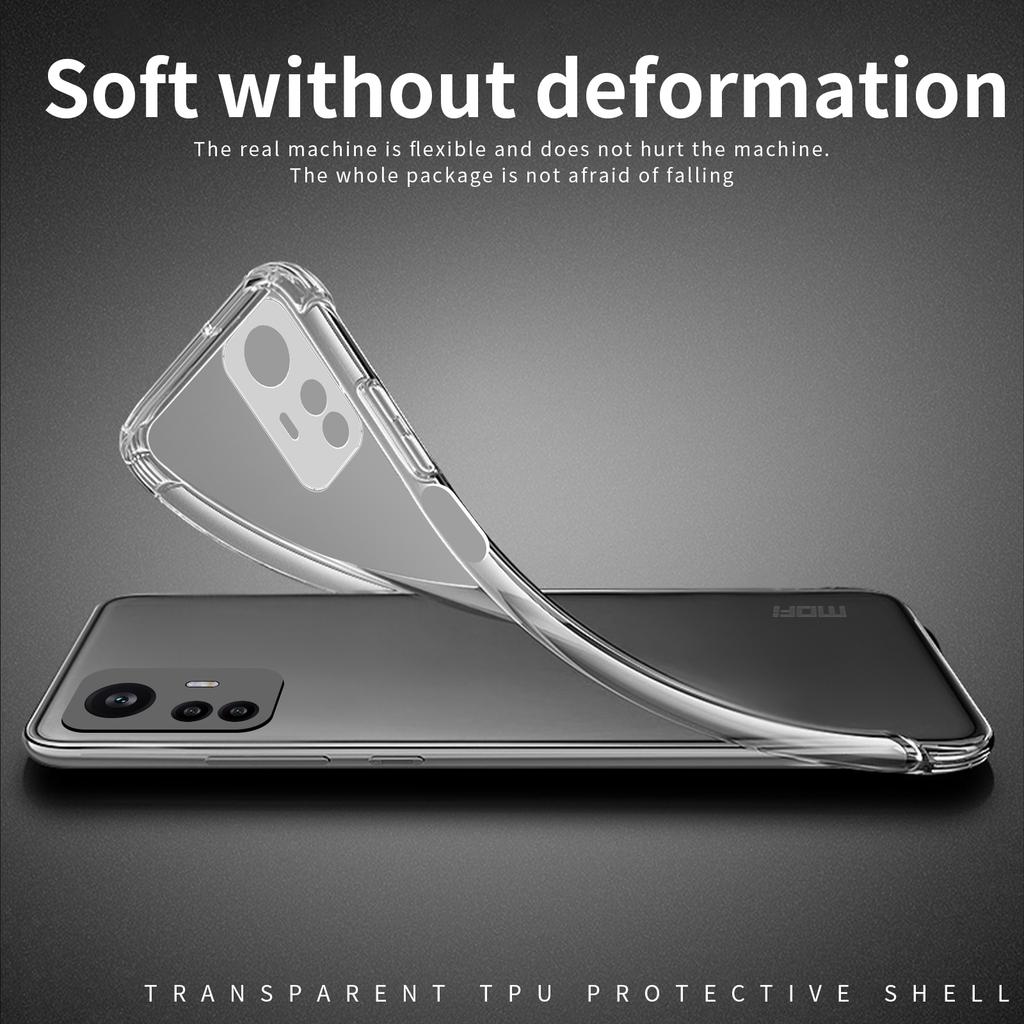 MOFI For Xiaomi Redmi Note 12S 4G Drop-proof Transparent Smartphone Case Soft TPU Phone Cover