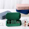 Velvet Travel Jewelry Organizer With Multi Compartment Storage For Home And Travel Use