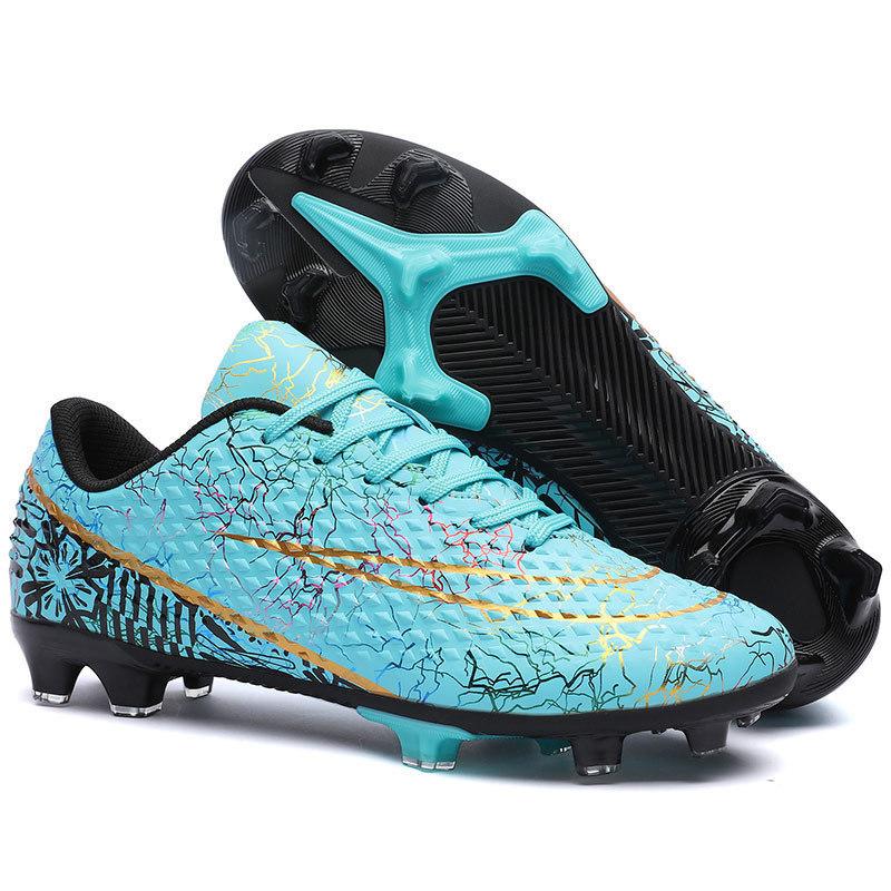 Training Spikes Sneakers Soccer Shoes Men's Leather Foot Broken Nails Children's Women's Game Artificial Turf Low Top