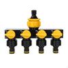 4Outlet Garden Hose Splitter PushtoConnect with Shutoff Valves MultiOutlet for