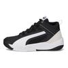 Puma Rebound Future Evo Core Fabric Leather Mid-Top Retro Basketball Shoes Unisex sneaker Black White 386379-01