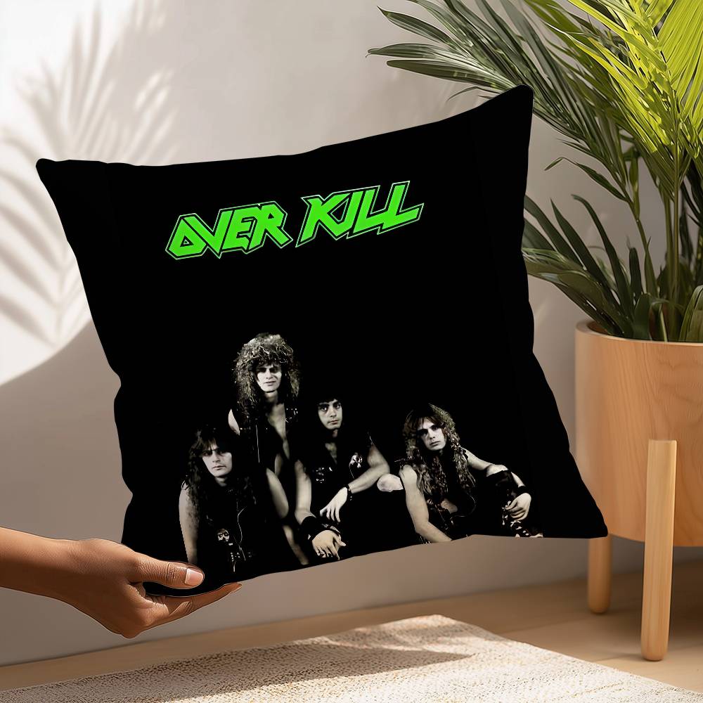 

O-overkills Rock Band Pillow Case Plush Fabric Soft Pillowcase Double Sided Print Cushion Cover Household Gifts 12x12Inch