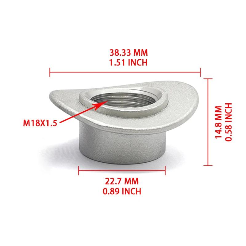 2pcs M18x1 5 Saddle Port Bung Mount Oxygen Sensor Weld Adapter Stainless Steel 304 Fastener Nut Screw