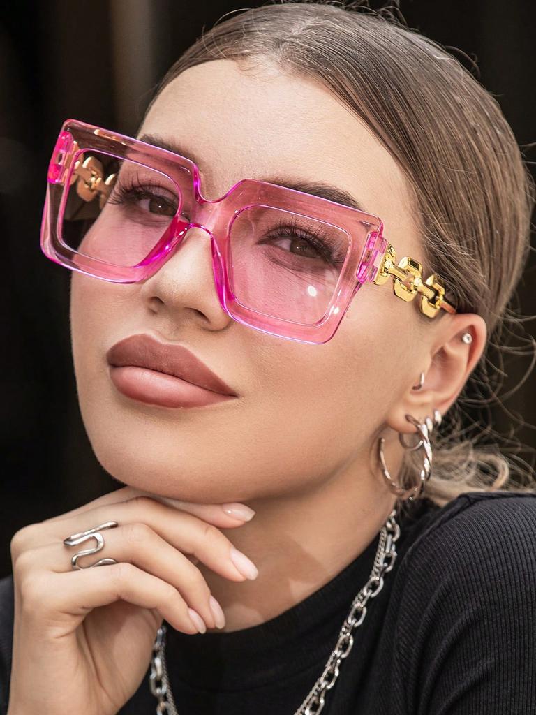 Fashion Big Frame Sunglasses Vintage Rectangular Glasses Outdoor Tours For Women Uv Protection Uv400 Sunglasses
