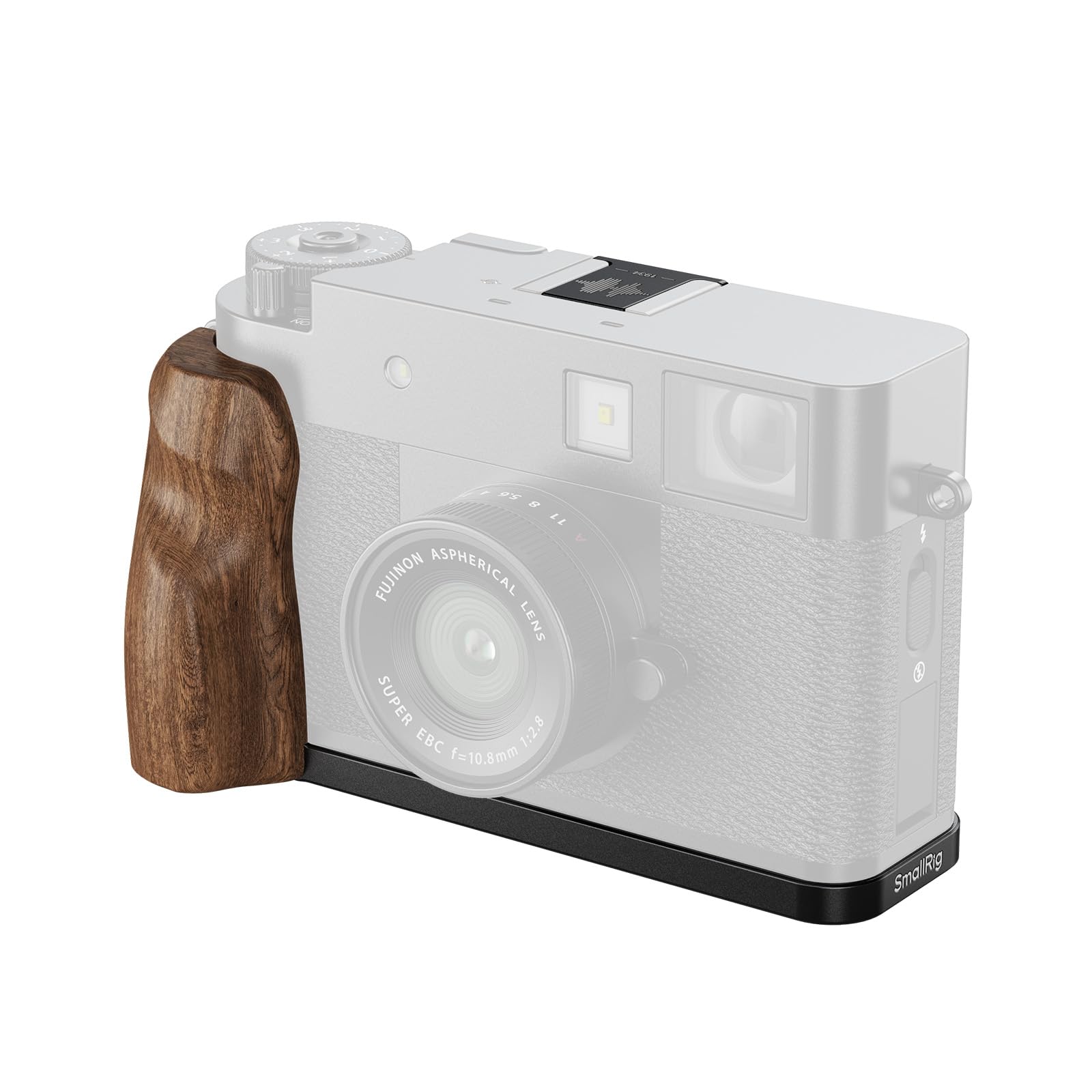 

SmallRig X Half Wooden L-Shaped Mount Plate, Compatible with FUJIFILM X Half, Includes Ergonomic Wooden Side Handle and Hot Shoe Cover (Black) 5224