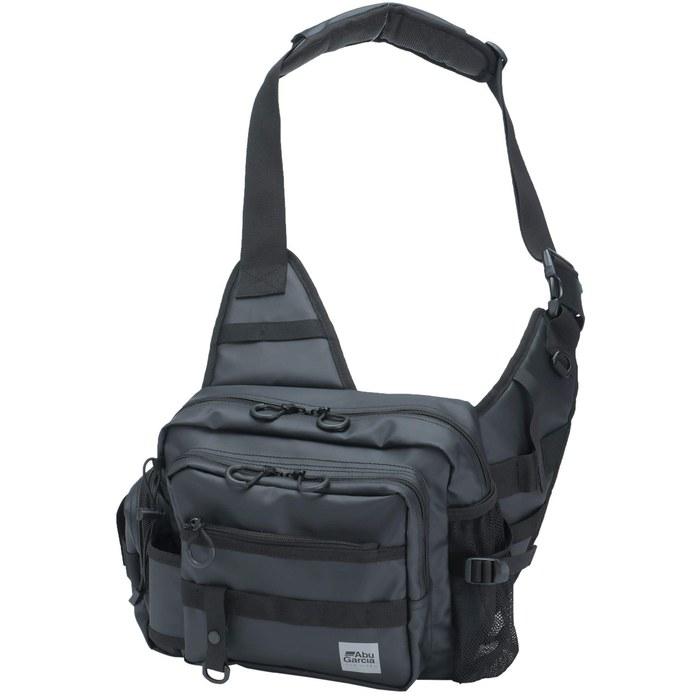 AbuGarcia One Shoulder Bag Coating Black Fishing Bag Waterproof