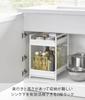 Yamazaki Jitsugyo Under Sink Slide Rack 2 Tiers White X X Tower Storage Rack Under Sink Storage Drawer 1460 W30.4 D42.4 ~ 68.5 H45.3cm