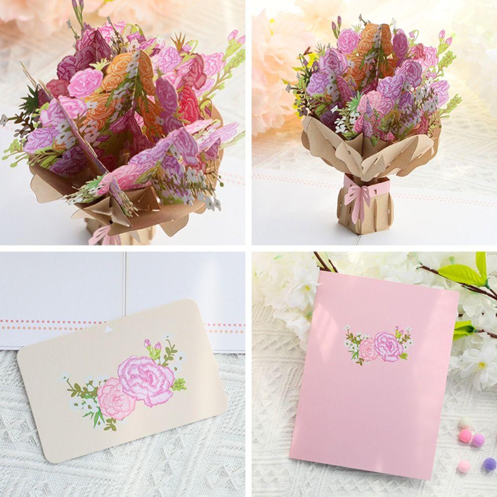 Exquisite 3D Pop Up Greeting Card Wishing Happy Birthday Blessing Card  Birthday Party Decoration