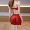 Sexy Lingerie Sexy with Chest Pad Lace Satin Uniform Seduction Robe Passion Pure Loungewear
