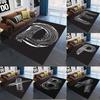 Artistic Letter Carpet Various Styles With Handwritten Brush Stroke Black White Designs NonSlip Rug For Living Room Decor