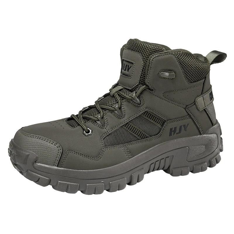 

Повседневные кожаные ботильоны для мужчин Модные мужские туфли с высоким верхом на мягкой подошве Нескользящая обувь для путешествий, альпинизма, кемпинга Базовые ботинки 47 зелёный