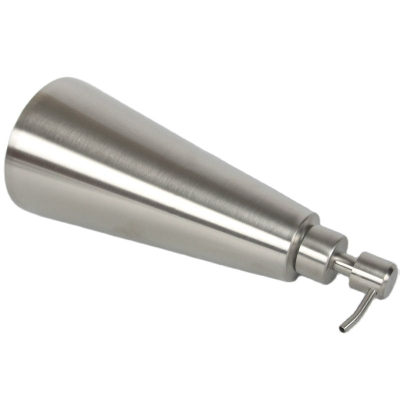 1 Stück 304 Edelstahl Flüssigseifenspender 800ml Konisch Hotel KTV Handpresse Manuell Flasche Roségold/Gebürstetes Silber