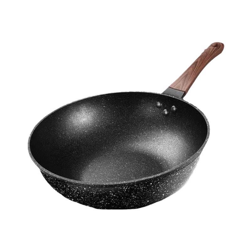 

Wutuo Black King Kong Maifan Stone Non-stick Flat-Bottom Wok