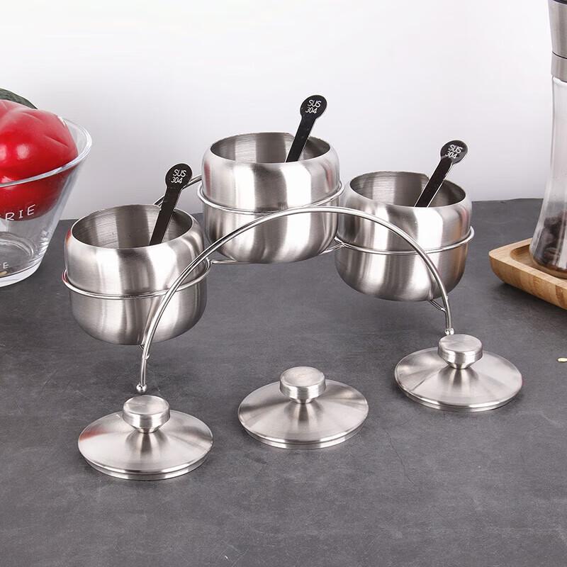 

Churong 304 Stainless Steel Bridge Spice Jar & Rack Set