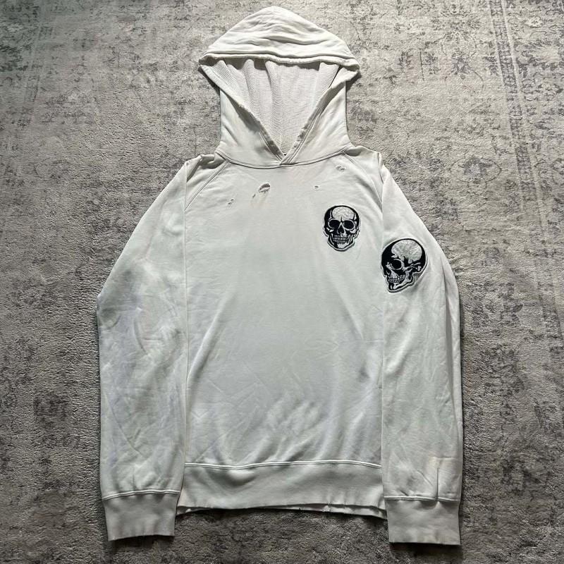 Vintage Totenkopf Hoodie Herren Damen Lässiger Pullover Sweatshirt Herbst Winter Streetwear