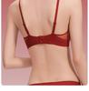 Women's Red Tiger Year Bridal Lingerie Set: Seamless Mesh Push-Up Bra & Panty Gift Box