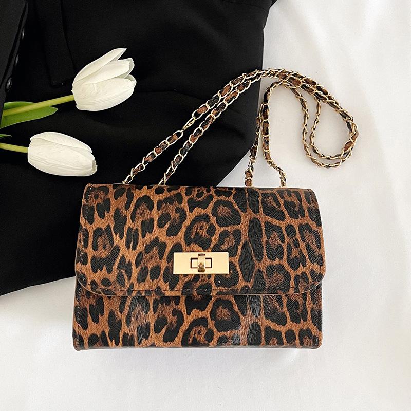 Spring new temperament trendy armpit leopard print retro shoulder bag beautiful messenger bag women's bag