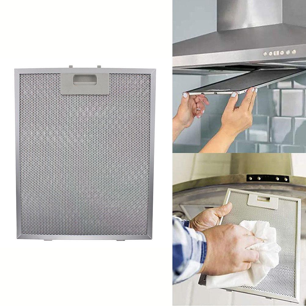 Cooker Hood Filters Metal Mesh Extractor Vent Filter Range Hood Metal Grease Filter Silver Exhaust Fans Kitchen Tools