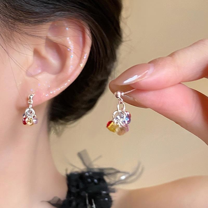 1Pair Summer Colorful Unique Dopamine Design Drop Dangle Earrings For Women Girl Korean Fashion Jewelry Accessories