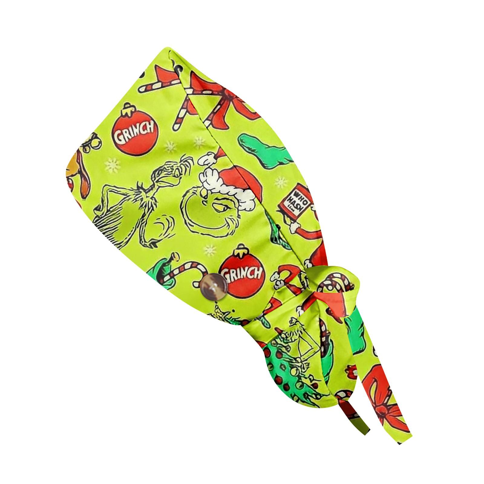 

Модная рождественская рабочая кепка с принтом, повседневная женская кепка с хвостиком, кепка с повязкой, кепка Baotou One Size