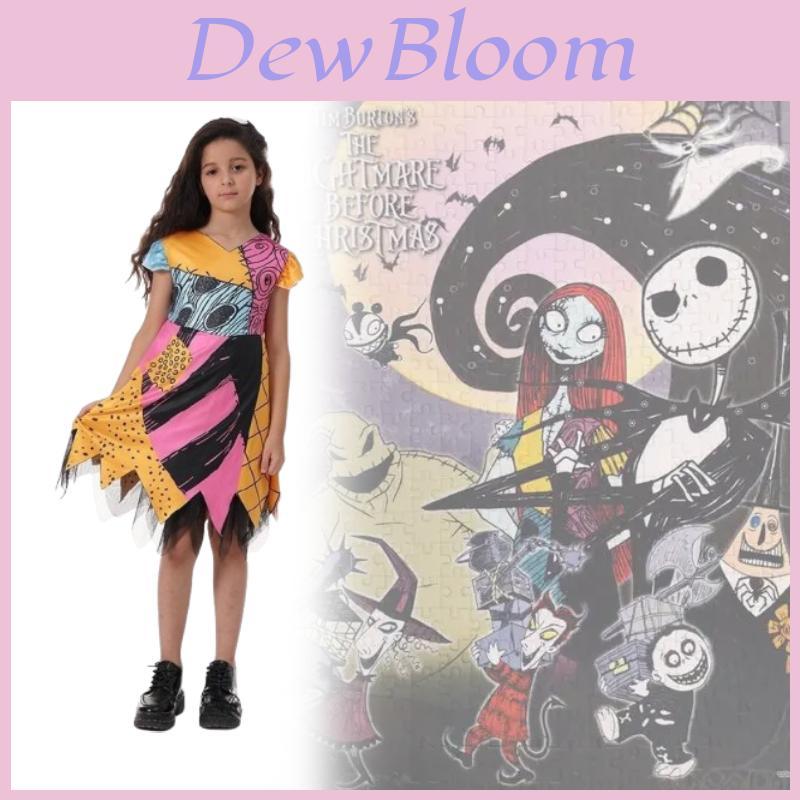 Costume da Bambina Sally de Il Nightmare Before Christmas per Festa di Halloween e Cosplay
