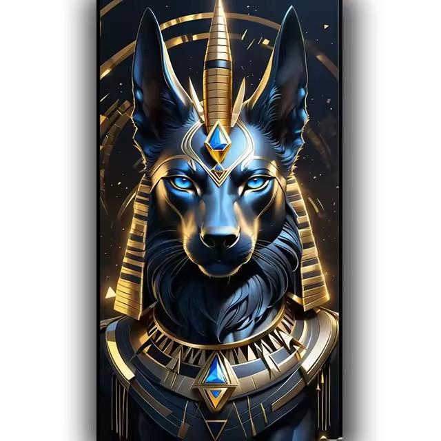 

Осирис Божественный, Египет Анубис, Алмазная живопись Большая Сделай сам Полная Квадратная Круглая Алмазная Мозаика Глаз Гора Вышивка Крестиком Full Round 40x80CM