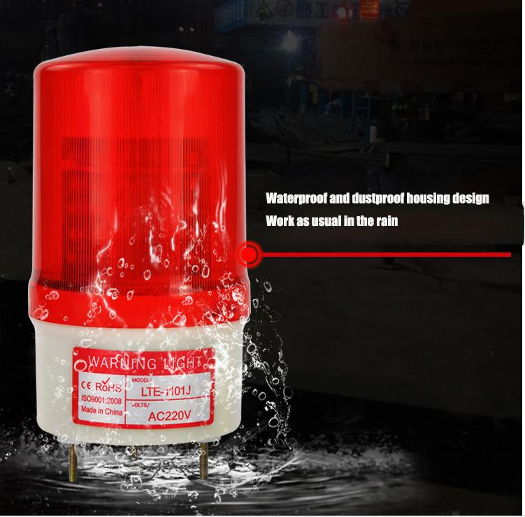 Waterproof Outdoor Use DC24V AC110V/220V Universal Red/Yellow/Blue Warning Light Flashing Lamp