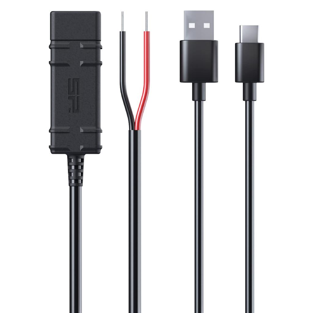 SP Connect Daytona Motorcycle USB Power with and Hardwired 24588 Supply, 12V, 150cm, USB-A USB-C Cables, Cable,