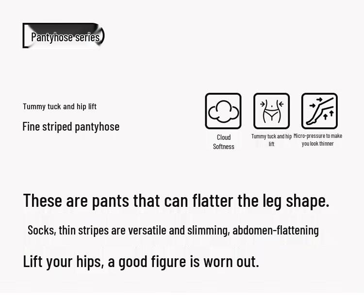 Women's Slimming Striped Stirrup Tights