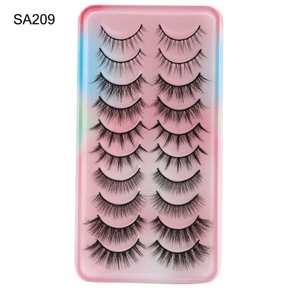 

Fluffy Fake Eyelashes Cat-Eye Makeup Dramatic Cosplay Lashes Manga Lashes Mink Lashes Anime Lashes SA209