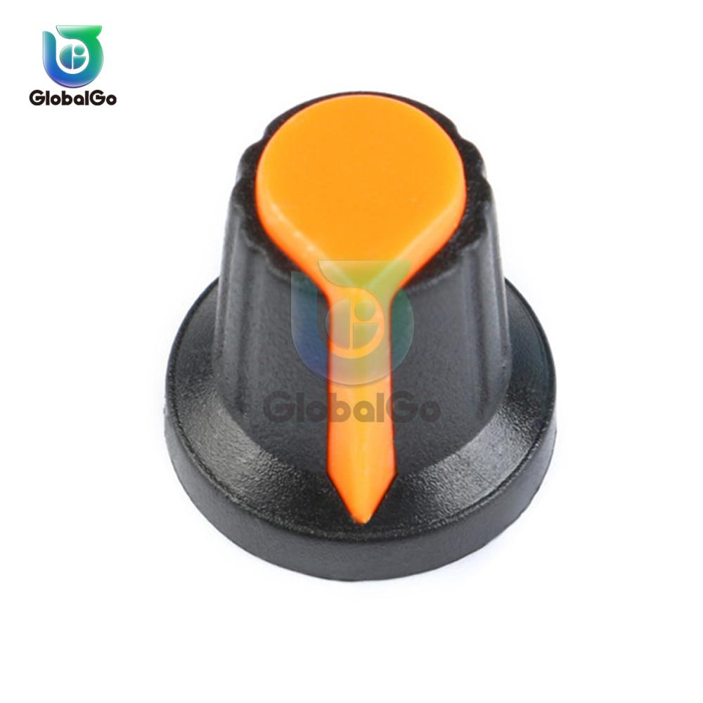 5PCS/lot WH148 Potentiometer Knob Cap Kit Plastic Knobs Cap 6mm Shaft Hole AG2 Yellow Orange Blue White Red