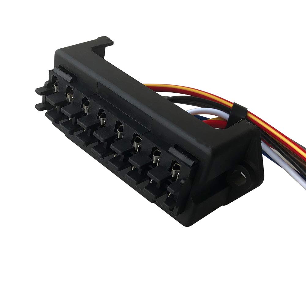 Seliwirkt 8 Way Fuse Box Holder, Car Circuit Fuse Box Holder, 2 Input 8