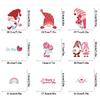 Valentines Day Window Clings Decorations,126Pcs Valentines Window Clings Gnome Heart Decal for Glass,Fabulous for Holiday Decals Family Couples