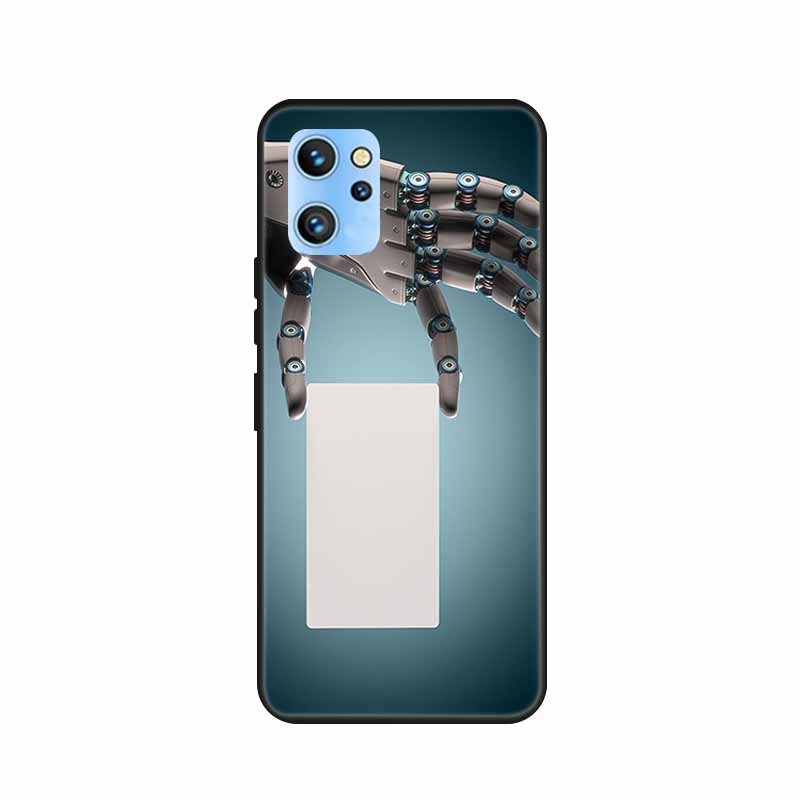Etui do telefonu Umidigi A13 Pro 2022 Kwiaty Czarny Silikonowy Tylny Pokrowiec Miękki Pokrowiec TPU Do Umidigi A13S Etui A 13 S Coque Funda Torba