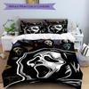 3pcs Scream Mask Duvet Cover Set - Machine Washable, Includes 1 Duvet Cover and 2 Pillowcases, No Core Included Yy251022173