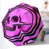1pc Skull Waves Fashionable Automatic Opening/Closing Folding Umbrella with 8 Bones, Windproof Portable, Daily Use087
