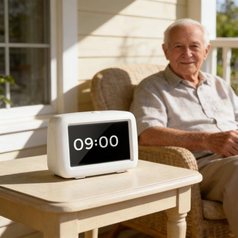Auto Updating Seasonal Time Instrument With 5 Recurring Alarms Big Screen Information Storage Great For Cognitive Health Individuals