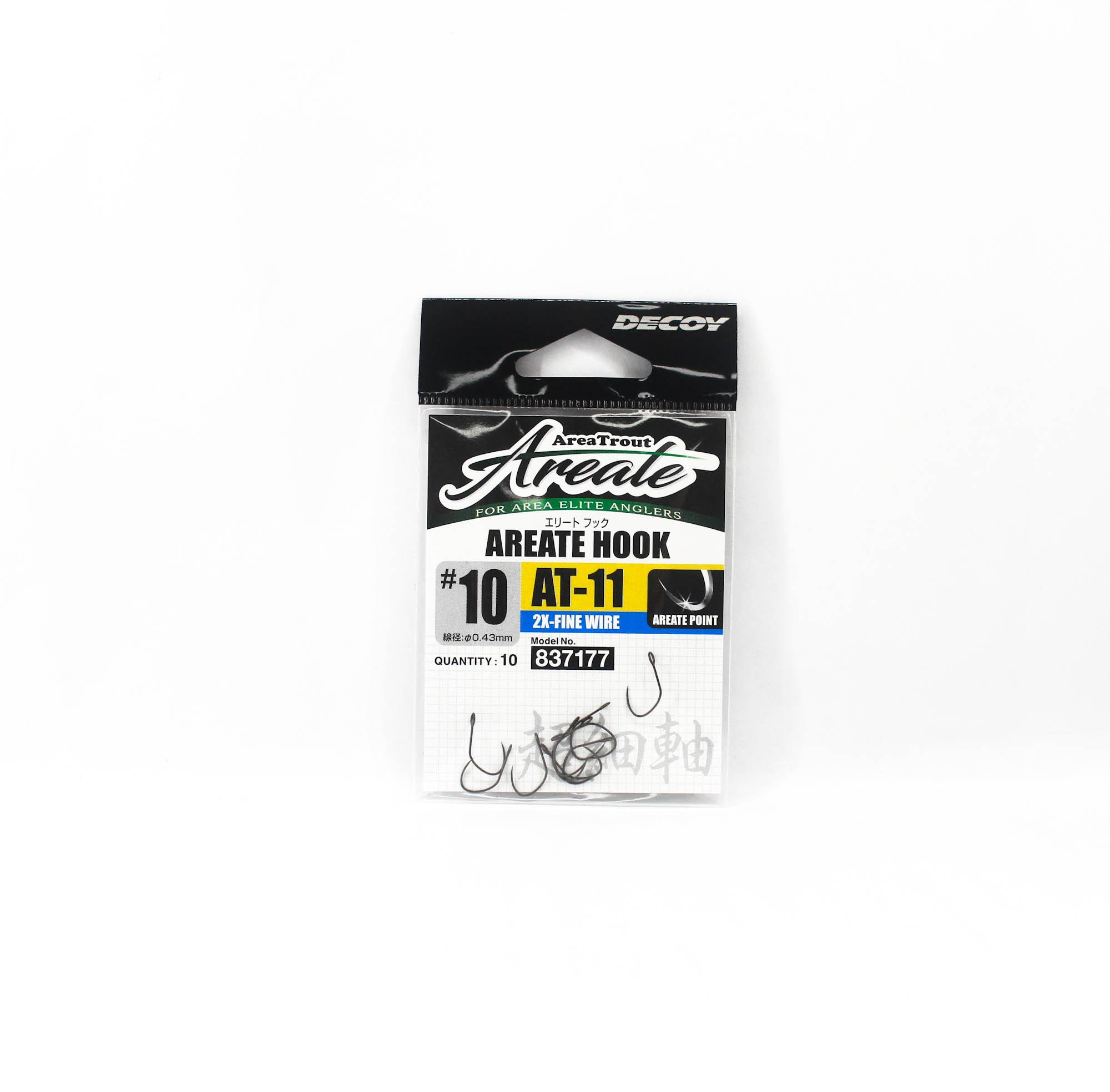 Decoy AT-11 Areate Hook 2X Fine Wire Size 10 (7177)