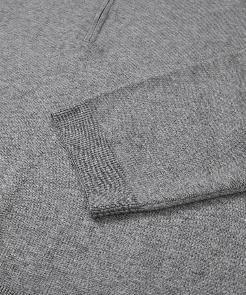 WEST GRAND BOULEVARD Ray Crop Half-Zip Knit Grey