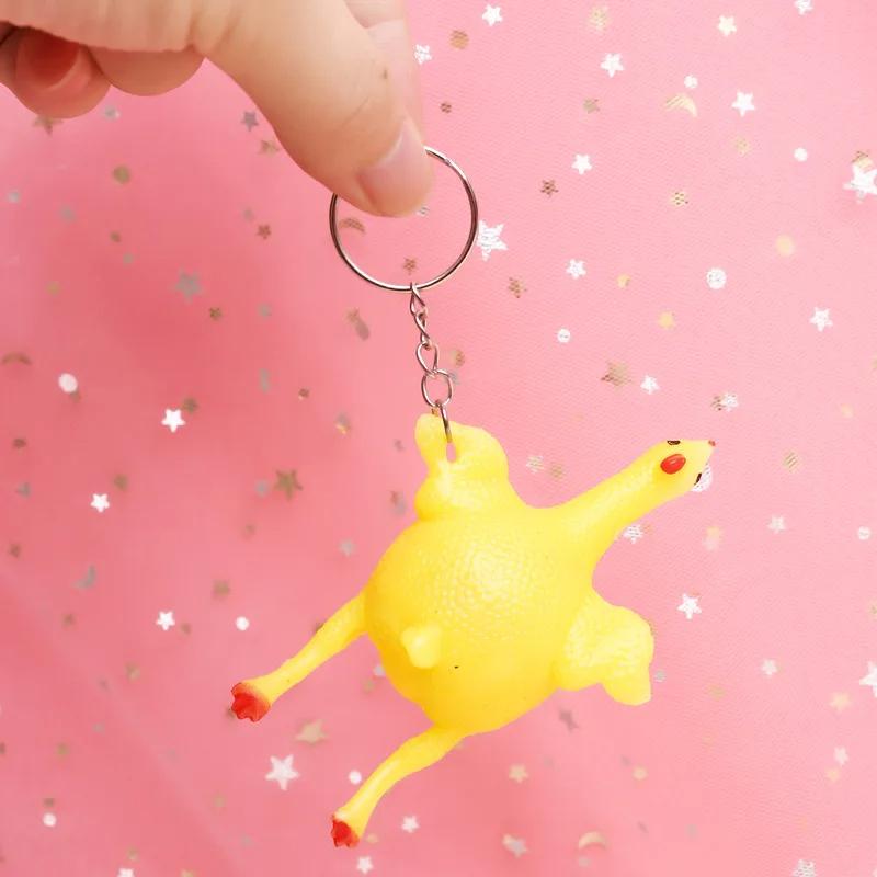 Funny Egg Laying Chicken Novelty Squeezable Small Toy, for Relieve Stress Prank Props, Kids Birthday Party Favors Pinata Filling